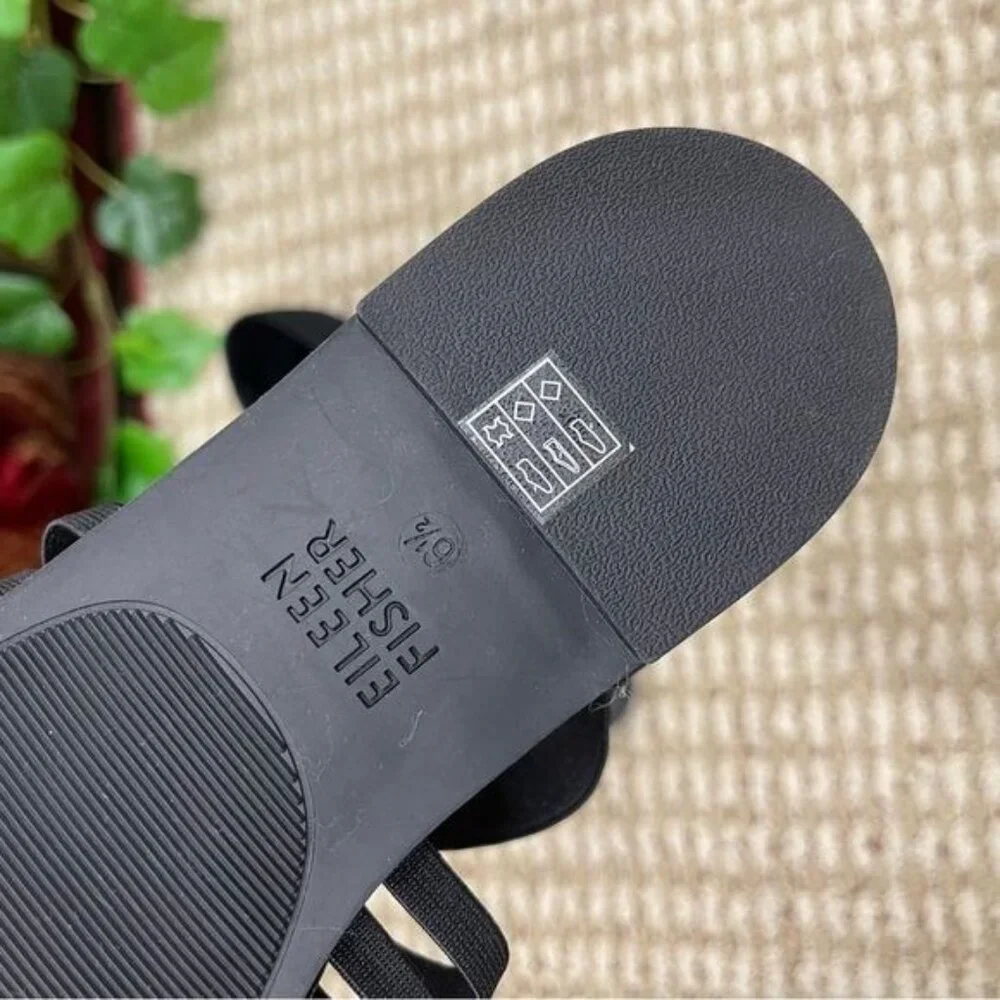 Eileen Fisher Rato Womens Casual Elastic Gladiator Sandals in Black Size 6.5 - Picture 7 of 9